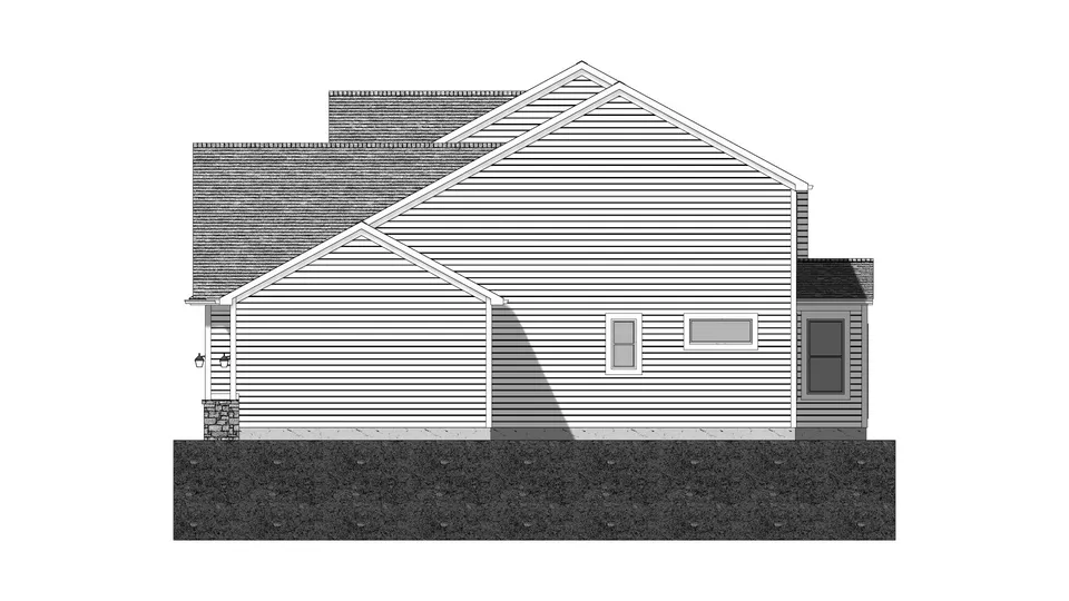 The Newbury house plan, exterior view 2